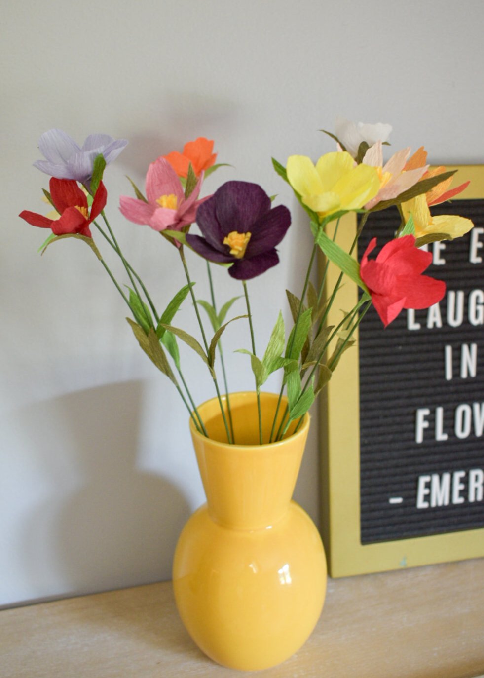 Assorted 6 Pack Paper Wildflowers