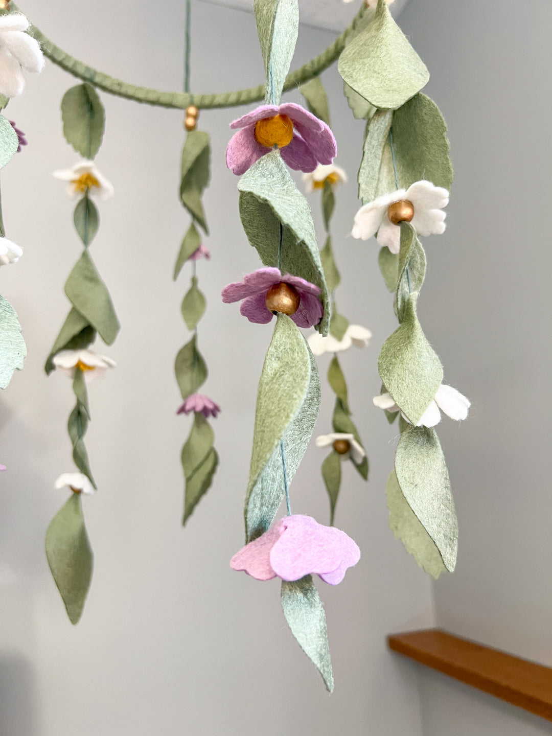 Sweet Felt Flower Baby Mobile