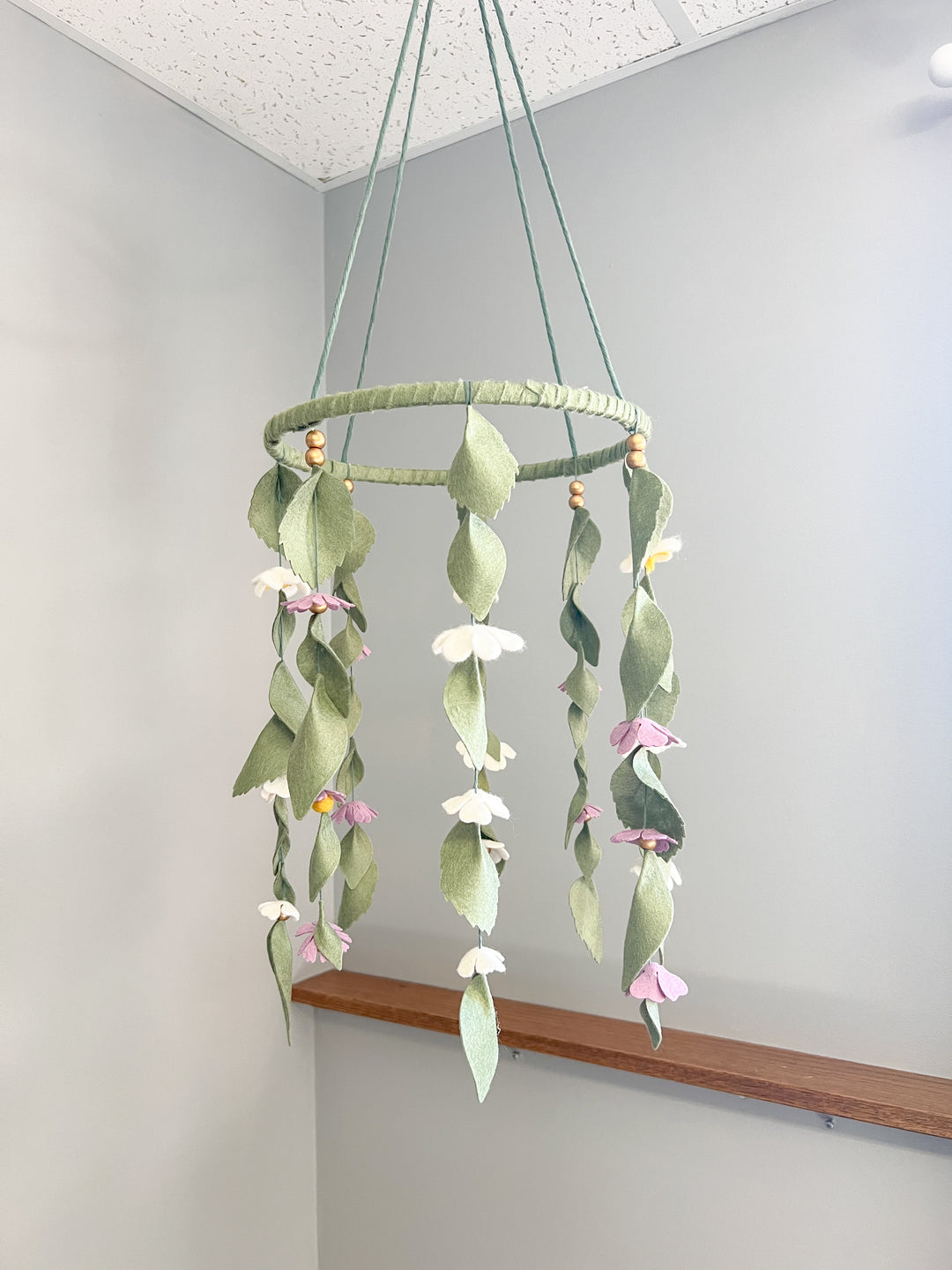 Sweet Felt Flower Baby Mobile