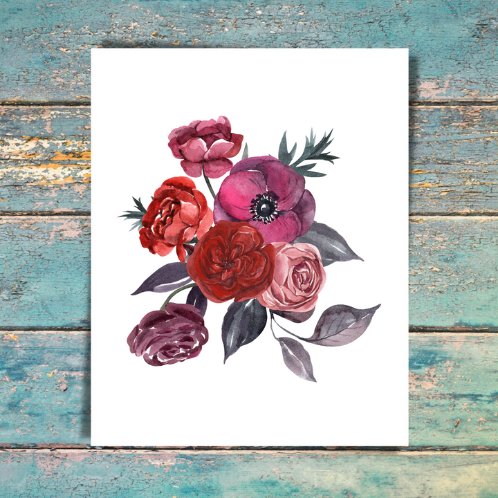 Moody Florals 5 Pack Note Cards