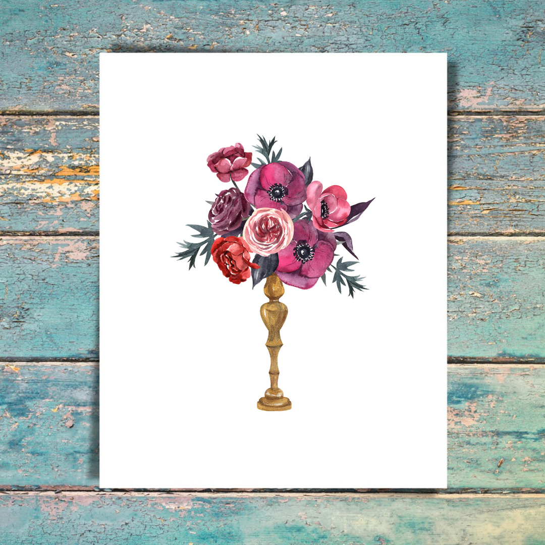 Moody Florals 5 Pack Note Cards