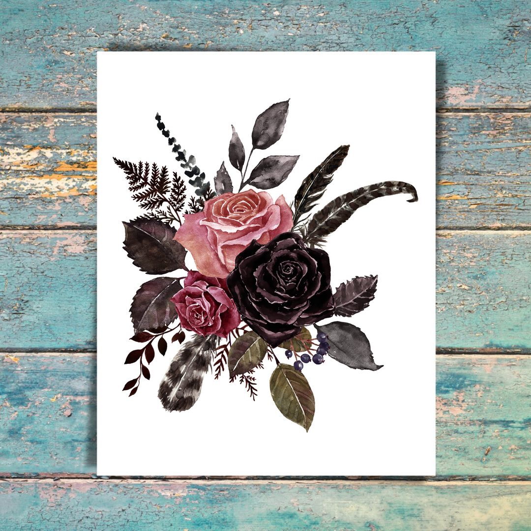 Moody Florals 5 Pack Note Cards