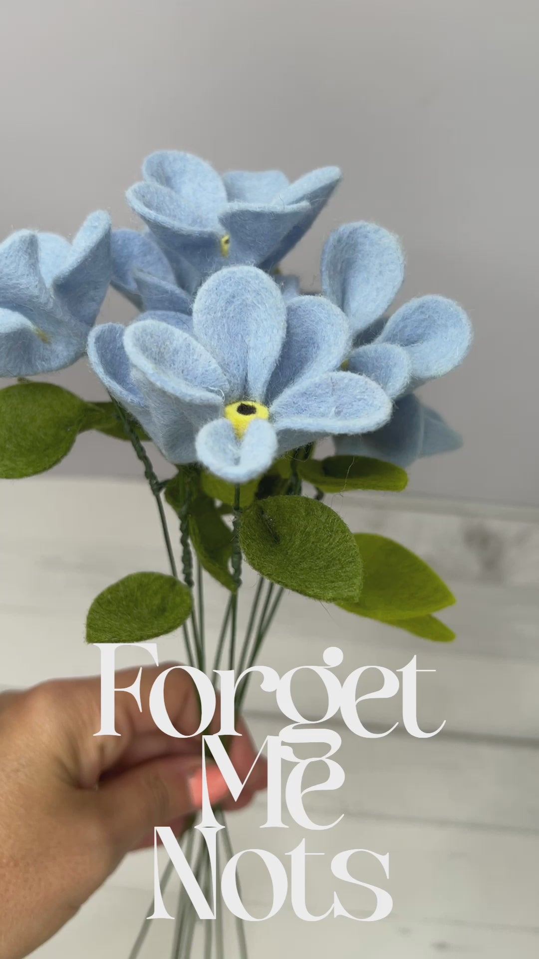 Forget Me Not Stems (Felt)